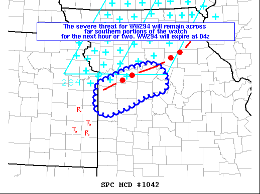 Mesoscale Discussion 1042