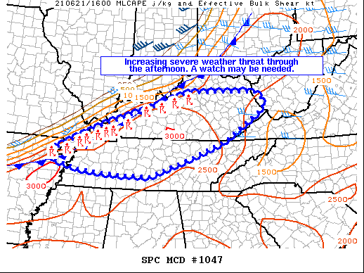 Mesoscale Discussion 1047