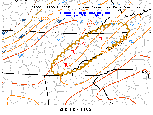 Mesoscale Discussion 1053