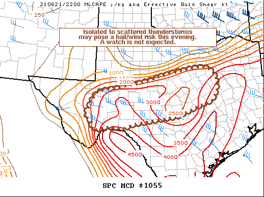 Mesoscale Discussion 1055