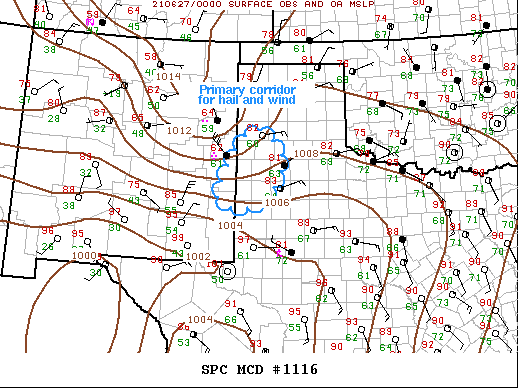 Mesoscale Discussion 1116