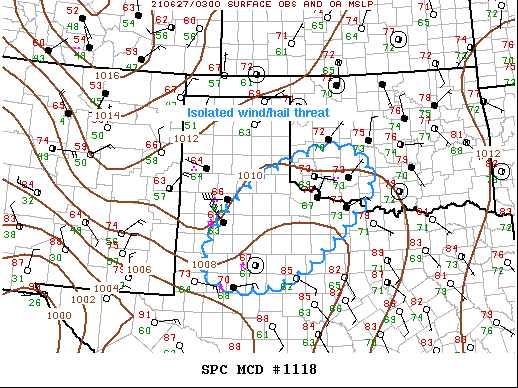 Mesoscale Discussion 1118