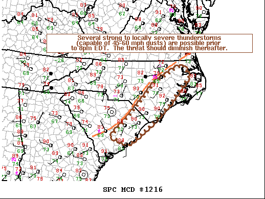 Mesoscale Discussion 1216
