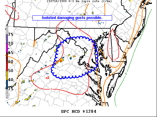 Mesoscale Discussion 1284