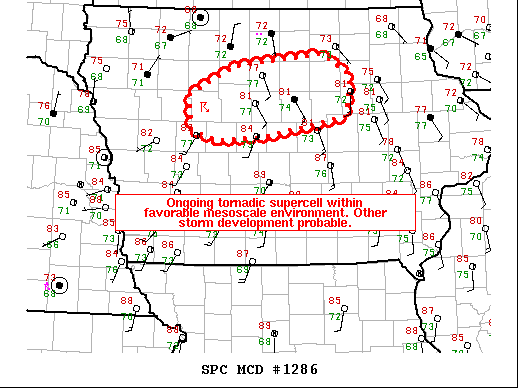 Mesoscale Discussion 1286