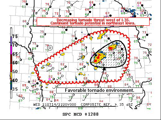 Mesoscale Discussion 1288