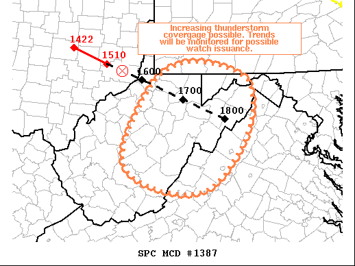 Mesoscale Discussion 1387