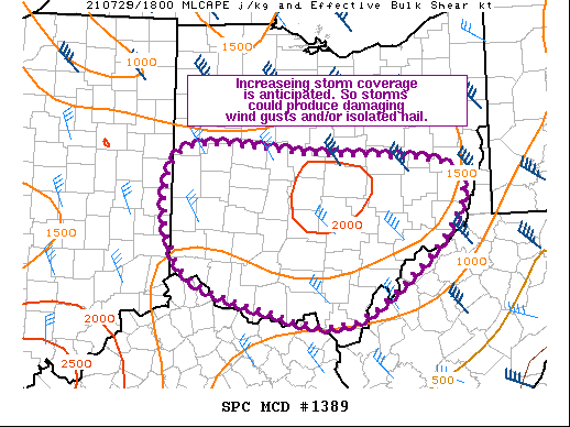Mesoscale Discussion 1389