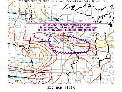 Mesoscale Discussion 1434