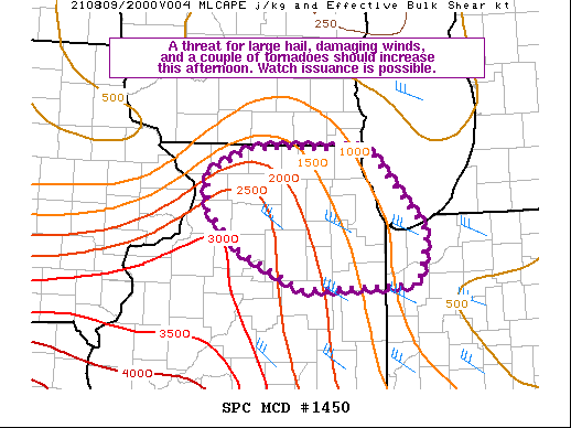 Mesoscale Discussion 1450
