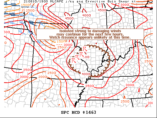 Mesoscale Discussion 1463
