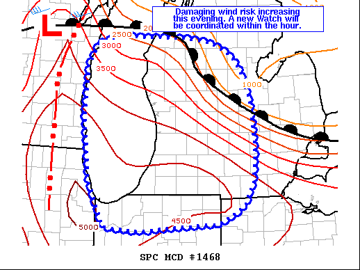 Mesoscale Discussion 1468