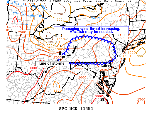 Mesoscale Discussion 1481