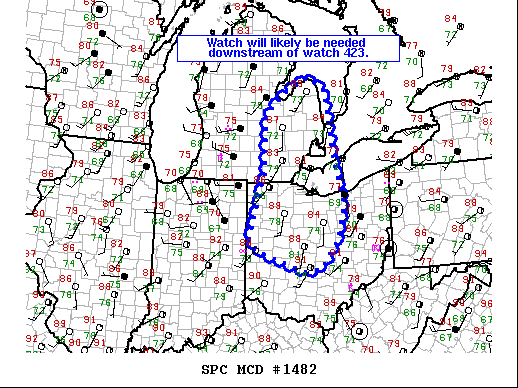 Mesoscale Discussion 1482
