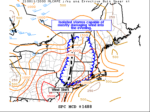 Mesoscale Discussion 1488