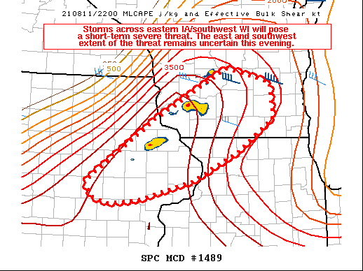 Mesoscale Discussion 1489