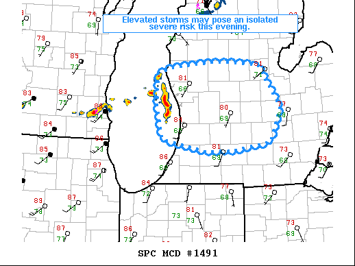 Mesoscale Discussion 1491
