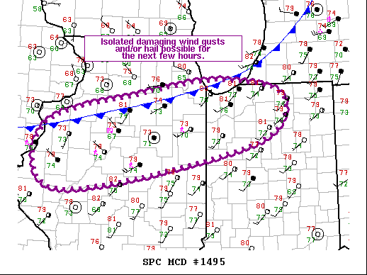 Mesoscale Discussion 1495