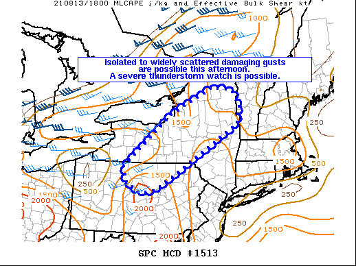 Mesoscale Discussion 1513