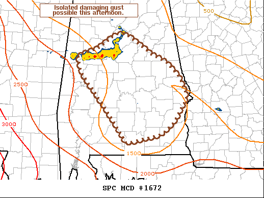 Mesoscale Discussion 1672