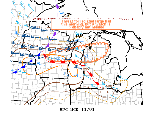Mesoscale Discussion 1701