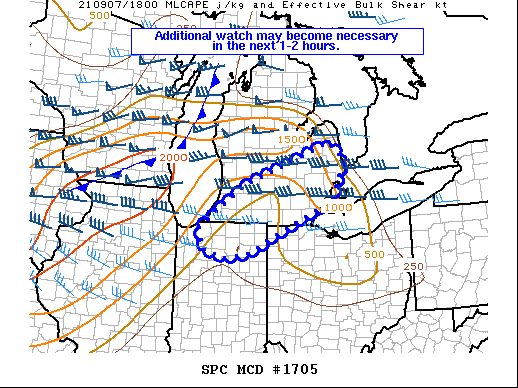 Mesoscale Discussion 1705