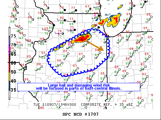 Mesoscale Discussion 1707