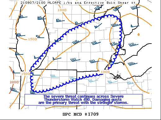 Mesoscale Discussion 1709
