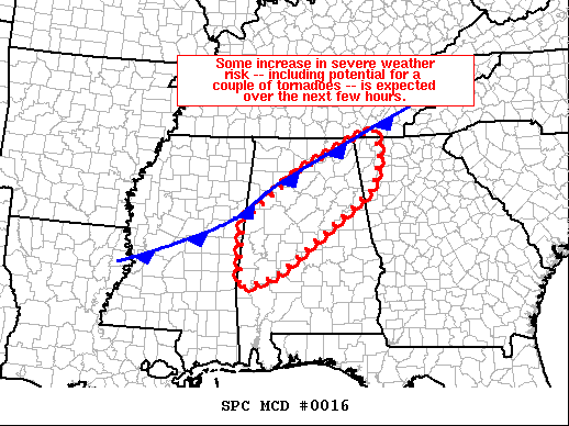 Mesoscale Discussion 16
