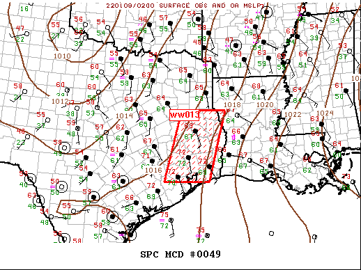 Mesoscale Discussion 49