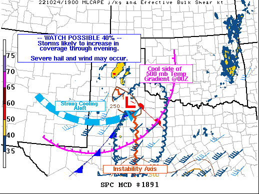 Mesoscale Discussion 1891
