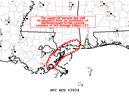 Mesoscale Discussion 2034