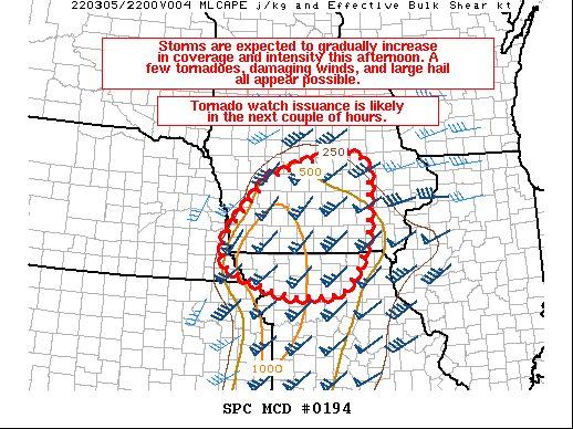 Mesoscale Discussion 194