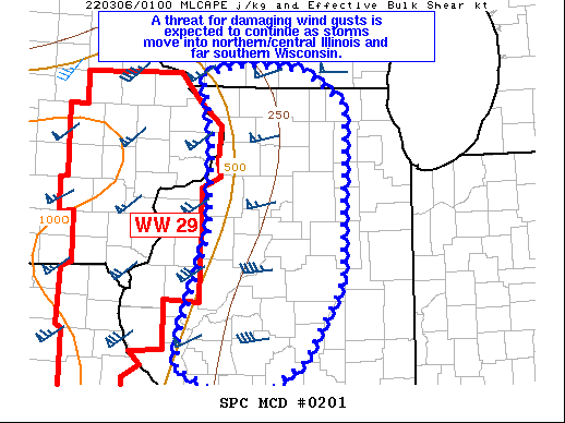 Mesoscale Discussion 201
