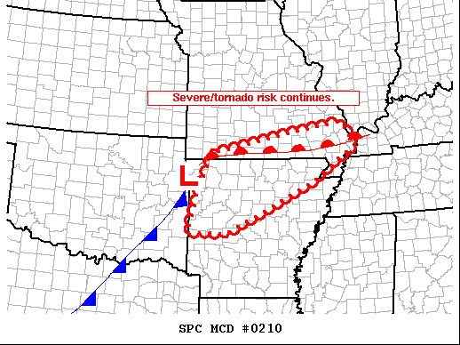 Mesoscale Discussion 210