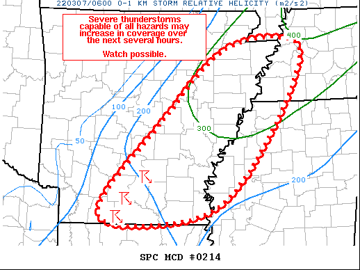 Mesoscale Discussion 214