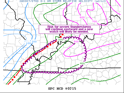 Mesoscale Discussion 215