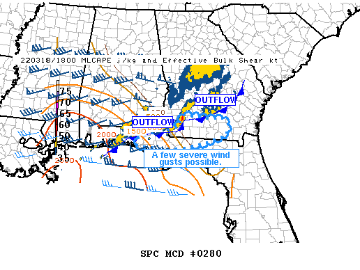 Mesoscale Discussion 280