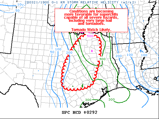 Mesoscale Discussion 292