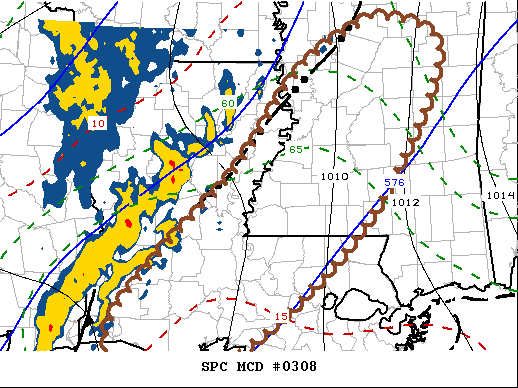 Mesoscale Discussion 308