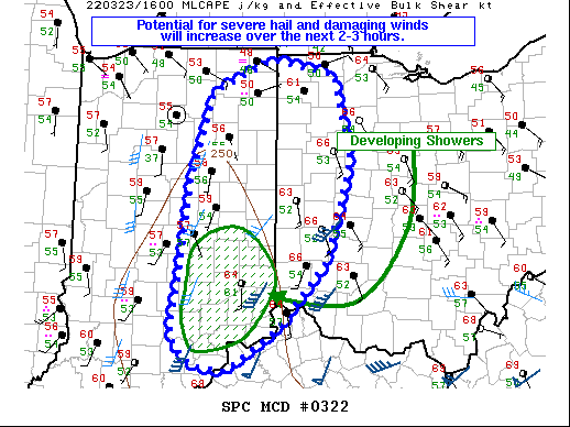 Mesoscale Discussion 322