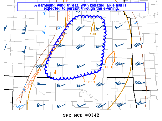 Mesoscale Discussion 342