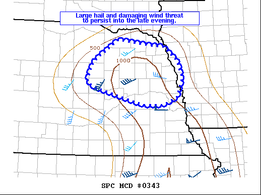 Mesoscale Discussion 343