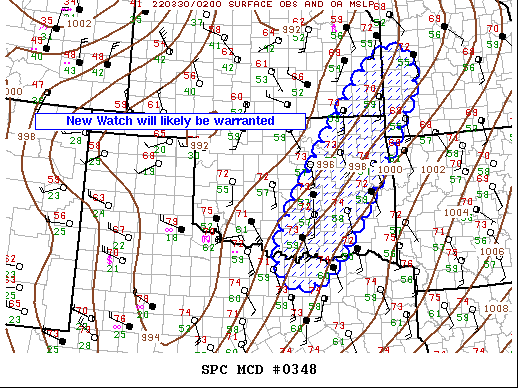 Mesoscale Discussion 348