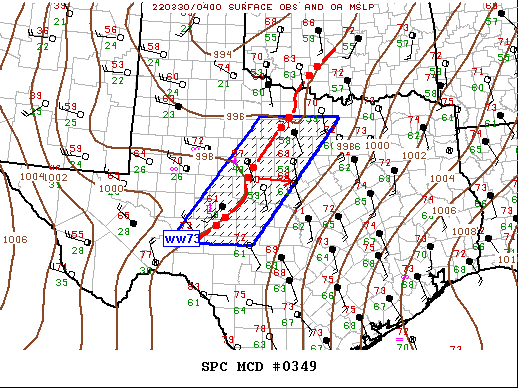 Mesoscale Discussion 349