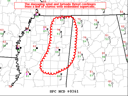 Mesoscale Discussion 361