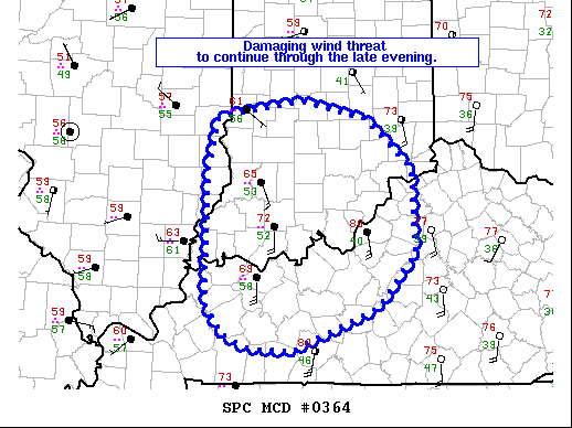 Mesoscale Discussion 364