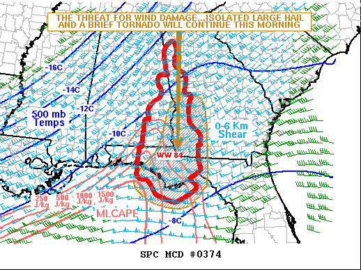 Mesoscale Discussion 374
