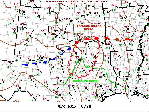 Mesoscale Discussion 398