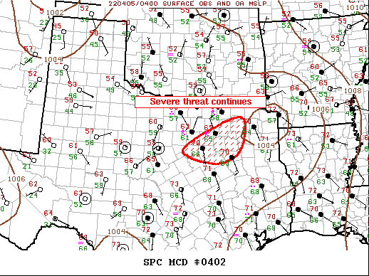 Mesoscale Discussion 402